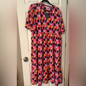 Michelle McDowell Colorful Geometric Pattern Dress